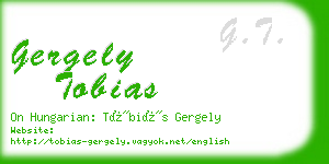 gergely tobias business card